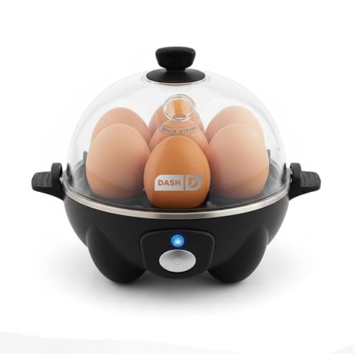 Dash Rapid Egg Cooker - Boiler, Poacher & Steamer - Includes Measuring & Recipe Guide - Dishwasher Safe - BPA Free - Holds 7 Eggs, Black - Image 1