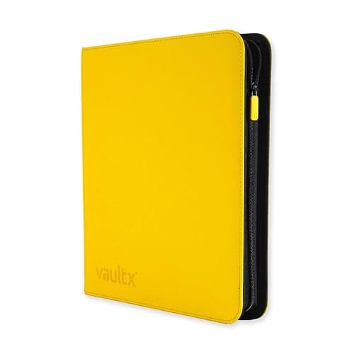 Vault X 12 Pocket Trading Card Zip Binder - 480 cards, Premium Exo-Tec Album Material, 20 Side-Loading Pages, Folder for Collectible Card Games, Sports, TCG (Yellow) - Image 1