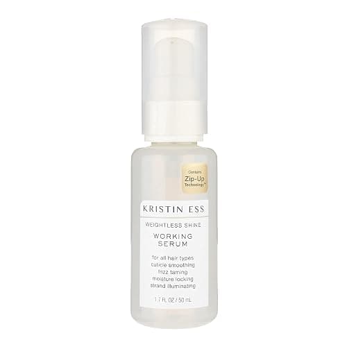 Kristin Ess Hair Weightless Shine Working Hair Serum for Dry Damaged Hair - Frizz Taming, Anti Breakage, Moisture Locking + Shine Enhancing - Color + Keratin Safe, 1.7 fl. oz. - Image 1