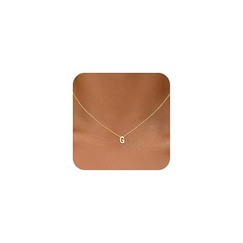 Goldegg Initial Necklaces for Women Girls, 14K Gold Plated Letter A-Z Pendant Necklace Tiny Initial Necklace Birthday Gifts for Women Teen Girl Gifts Trendy Stuff - Image 1
