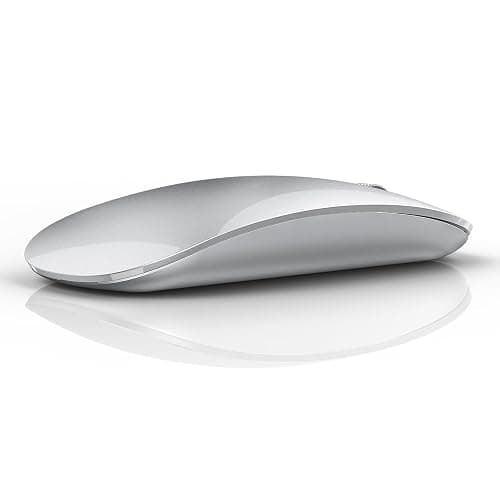Uiosmuph U30 Souris Bluetooth, Trois Modes sans Fil (BT5.1 USB) silencieuse Rechargeable Portable pour Mac/Ordinateur/Linux/Android, Argent - Image 1