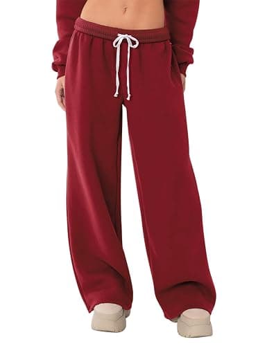HeSaYep Women's Fleece Lined Sweatpants Wide Leg Thermal Winter Warm Baggy Sweat Pants with Pockets - Image 1