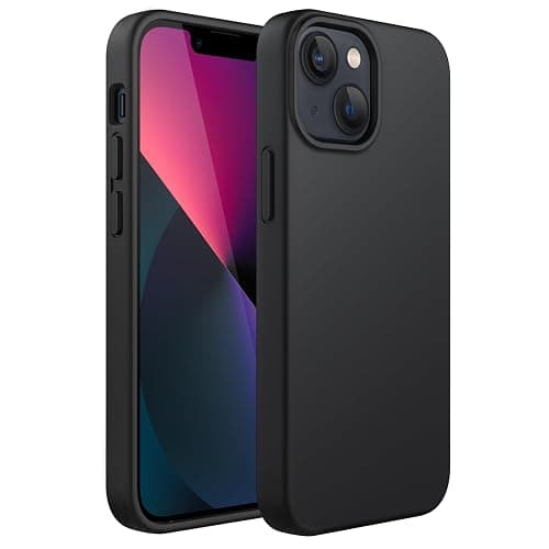 JETech Silikon Hülle für iPhone 13 6,1 Zoll, Ganzkörperschutz handyhülle mit Seidig-Weicher Berühren, Stoßfeste Hülle mit Mikrofaser-Futter (Schwarz) - Image 1