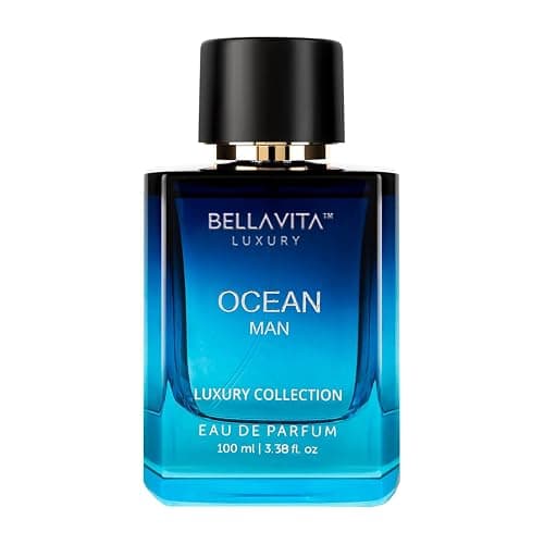 BellaVita Luxury OCEAN Eau de Perfume for Men (100ml) | Fresh Aquatic Fragrance | Notes: Aqueous, Bergamot, Orchid & Jasmine | Masculine Aromatic Fragrance | Mens Parfum Gift - Image 1