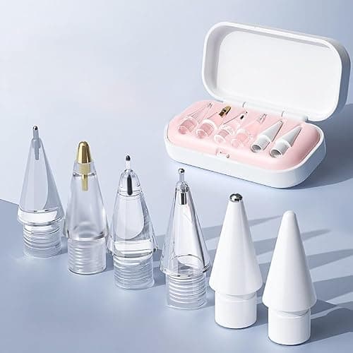 LOVE MEI Replacement Pencil Tips for Apple Pencil Pro,Upgraded Pen Tips fit for Apple 2nd 1st Gen USB-C,and Logitech Crayon Digital Pencil,Needle Pencil Tips with Case,IPad Pro Pencil Sets - Image 1