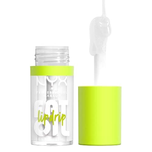 NYX Professional Makeup Lip Gloss, High Shine, Non-Sticky FInish, 12 Hours Hydrating, Fat Applicator, With Squalane, Raspberry and Cloudberry Oils, Fat Oil Lip Drip, Shade: MY MAIN (Clear) - Image 1