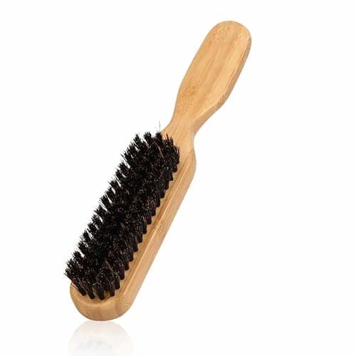 Boar Bristle Hair Brush - Travel Beard Brush | Pure Boar Bristle Paddle Brush | Beard Brush | Beard Straightener, Beard Grooming Tool | Eco-Friendly Hairbrush For Women Men & Kids - Image 1