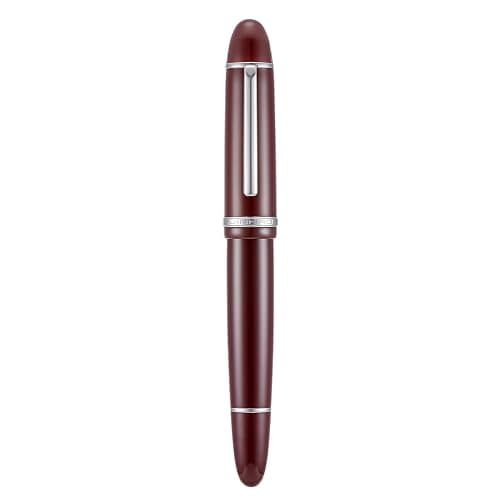 Jinhao X159 Wine Red Acrylic Fountain Pen, Size 8 Extra Fine Nib Silver Trim Classic Design Smooth Writing Pen with Converter - Image 1
