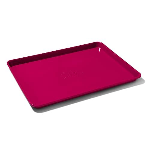 Great Jones Holy Sheet Pan (Raspberry) | Nonstick, Half-Sheet Pan | Aluminized Steel, 18.5" x 13.5" | For Baking, Roasting, & Broiling | Premium Bakeware with Even Heat Distribution | Dishwasher-Safe - Holy Sheet (18.5" x 13.5") - Raspberry - Image 1