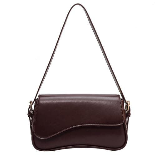 Shoulder Bag for Women Y2K Trendy Purse Vegan Leather Hobo Handbags Clutch Saddle Bag with 2 Removable Strap - Image 1