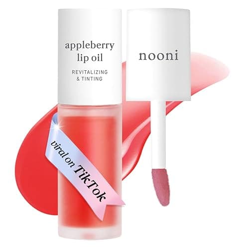 NOONI Korean Lip Oil - Appleberry | Long-Lasting, Moisturizing, Plumping, Revitalizing for Dry Lips, Waterproof, No Peel Off, Hydrating, Nourishing Crystal Clear, Stocking Stuffers, 0.12 FL Oz - Image 1