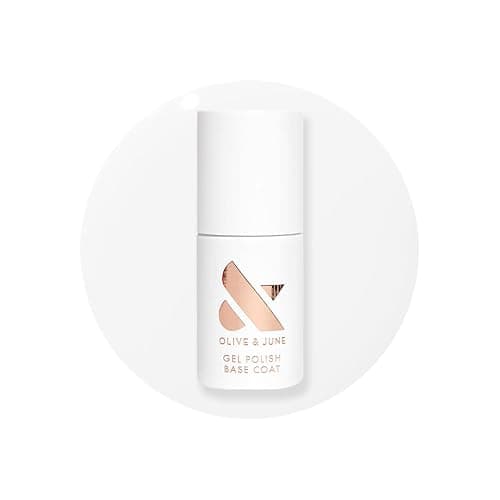 Olive & June Gel Polish Base Coat | UV LED Nail Lamp Needed | Long Lasting Formula | Up to 21 Days of Wear | No Damage Removal | Salon-Quality Manicure Pedicure at Home |Vegan HEMA-Free Cruelty-Free - Image 1