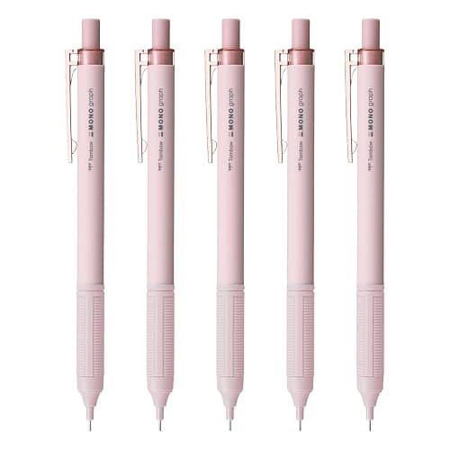 Tombow Mechanical Pencil, Monograph Light, 0.5mm, Grayish Pink, 5pcs SH-MGL85-5P - grey pink - 0.5mm - Image 1