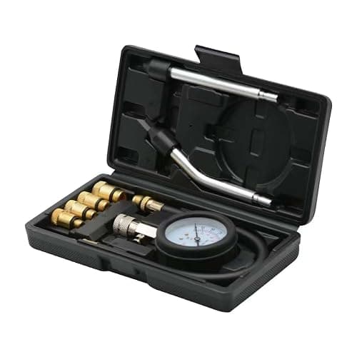 ZJERYL GULL 8PCS Compression Tester, Engine Compression Tester kit Professional Petrol Gas Engine Cylinder Pressure Gauge 0-300 PSI Automotive Tool for Motorcycle Car Truck (Plastic Black) - Image 1