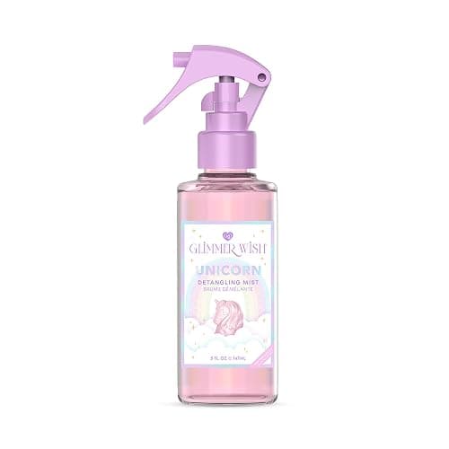 Glimmer Wish Unicorn Hair Detangler Spray – Leave-In Conditioner for Kids & Women, Tangle-Free Detangling Mist, 5 fl oz - Image 1