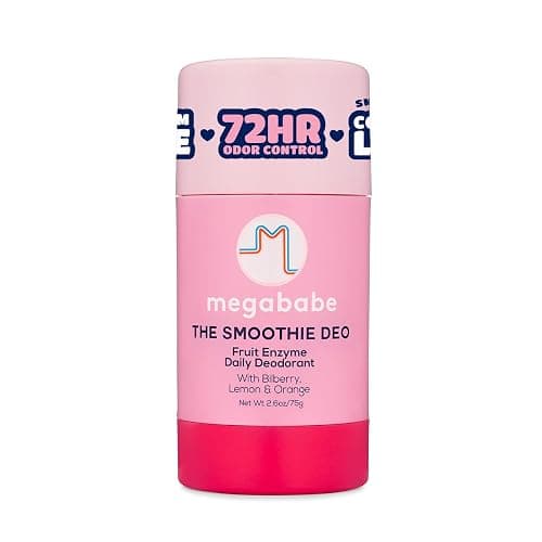 Megababe Daily Deodorant -The Smoothie Deo with 72 hour Odor Protection | Coconut & Fruit Enzymes | Aluminum-Free, All Natural | Free from Parabens, Sulfates & Phthalates | 2.6 oz - Image 1