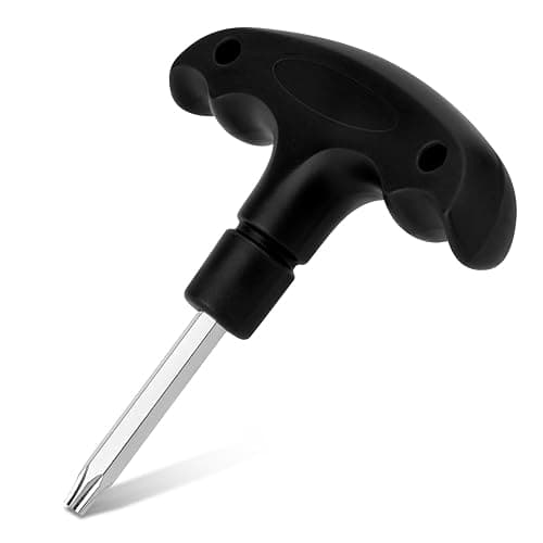 NQEUEPN Adjustable Golf Wrench With Plastic Handle - Stainless Steel Driver Tool for Club Shaft Adapter (Black) - Image 1