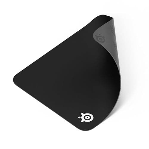 SteelSeries QcK Medium Gaming Mousepad — Black — Non-Slip Silicone Rubber Base — Peak Tracking and Stability — Optimized for Gaming Sensors — 320 mm x 270 mm — FPS, MOBAs, RTS, MMO - Image 1