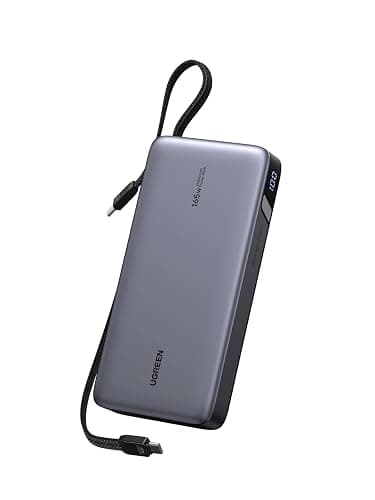 UGREEN Nexode Power Bank, 25,000mAh 165W Laptop Portable Charger with 2 Built-in USB-C Cables, 90Wh Fast Charging Business Travel Battery Pack for MacBook Pro/Air/ipad/iPhone 17/Samsung/Dell/HP/Lenovo - Image 1