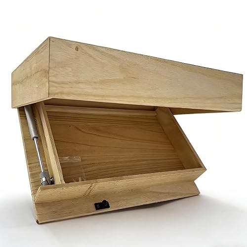 1PCS Floating Shelf with Secret Compartment in Original Wood Color,Concealed Floating Shelf,Ideal Concealment Shelf Decor for Elegant Storage,Modern Hidden Shelf Safe for Living Room,Bedroom,Office - Image 1
