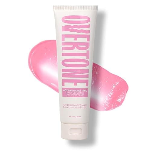 Overtone Daily Color Depositing Conditioner, Pastel Pink, 4.5oz, Hydrating, Damage-Free Temporary Hair Color for All Hair Types with Shea Butter & Coconut Oil, Vegan & Cruelty-Free - Image 1
