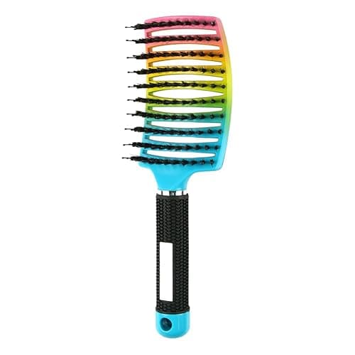 Magical Ultra Detangling Brush for Wet or Dry Hair, Detangler Brush, Fast Drying Styling Massage Hairbrush for Men, Women and Kids (Rainbow) - Image 1