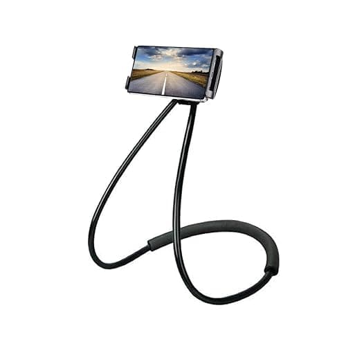 Chapter Seven Universal Smart Mobile Phone Stand,Hanging on Neck Cell Phone Mount Holder, Flexible Lazy Bracket DIY Free Rotating for Multiple Functions (Black) - Image 1