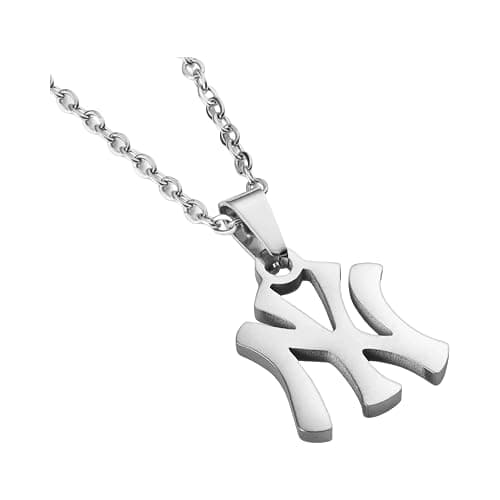 Uplift Us Marketplace 18K Gold Plated - Silver New York Necklace Stainless Steel Pendant Necklace Link Chain NY Pendant High Polished Finish Gift Idea - Image 1