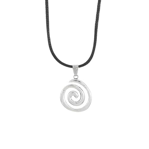 POYAMUSE Chunky Spiral Swirl Necklace - Aesthetic Grunge Jewelry for Trendy Looks, Boho Choker Necklace - Bohemia Jewelry for Women - Image 1