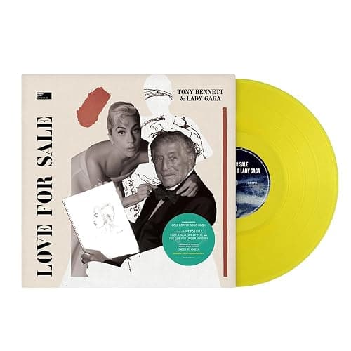 Tony Bennett and Lady Gaga Music Love For Sale Album On Limited Edition Yellow Colored Vinyl LP Record - Image 1