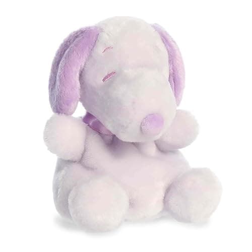 Aurora® Adorable Peanuts® Snoopy Palm Pals™ Stuffed Animal - Officially Licensed Toys for All Snoopy Fans - Fun Pastel Colors for The Spring Season - Purple 5 Inches - Image 1