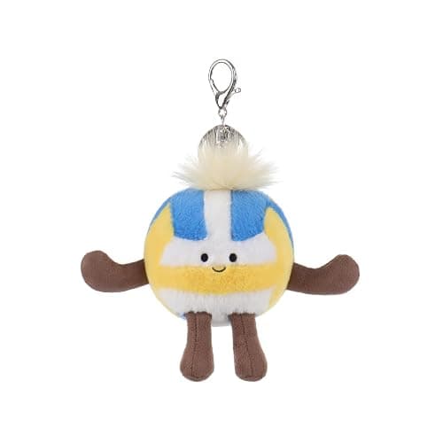 Apricot Lamb Volleyball Soft Cuddly Keychain, Plush Toys Stuffed Keychain for Kids Backpack, Purse, 3 Inches - Image 1