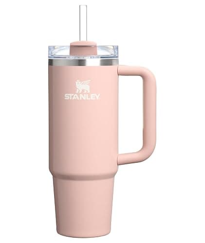 Stanley Quencher H2.0 Tumbler with Handle and Straw 30 oz Flowstate 3-Position Lid Cup Holder Compatible for Travel Insulated Stainless Steel Cup BPA-Free Peach Whip Gloss - Image 1