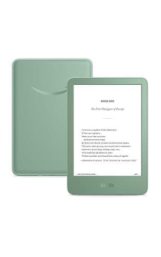 Amazon Kindle 16 GB (newest model) - Lightest and most compact Kindle, for an enhanced reading experience - Without Lockscreen Ads - Matcha + 3 Months Free Kindle Unlimited (with auto-renewal) - Image 1