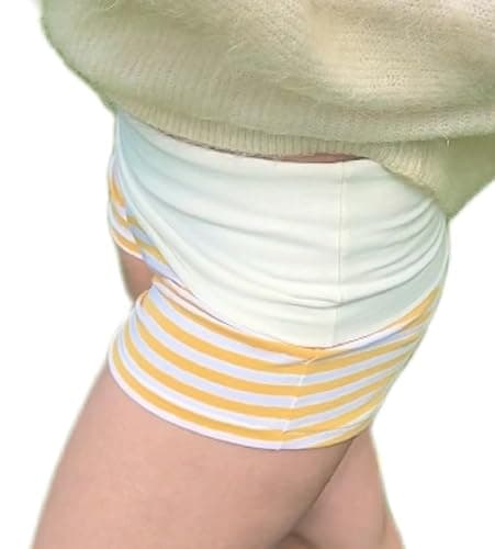 Luckinbaby Foldover Shorts for Women Y2k Cute Micro Short Fold Over Pajama Bottoms Slim Fit Going Out Mini Shorts - Image 1