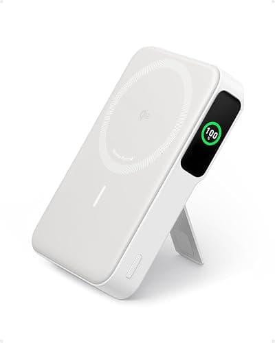 Anker MagGo Power Bank, Qi2 Certified 15W Ultra-Fast MagSafe-Compatible Portable Charger, 10,000mAh Battery Pack with Smart Display & Foldable Stand, For iPhone 16/15/14/13 Only (USB-C Cable Included) - Image 1