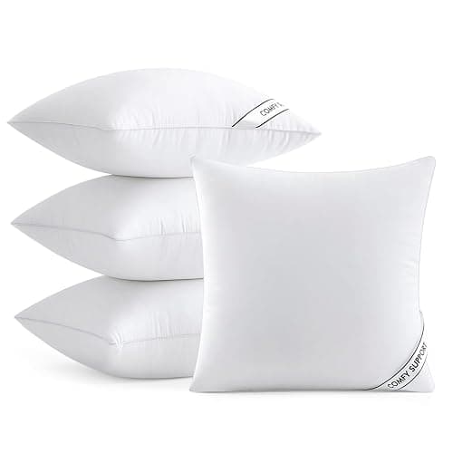 MIULEE 18x18 Pillows Inserts Pack of 4, Down Alternative Virgin Filling | Decorative Pillow Insert, Comfy Support Throw Pillows for Sofa Couch Bed - Image 1