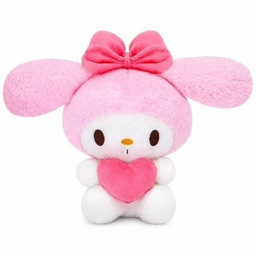 COAQAC 8-inch Kawaii Heart-Shaped Plush Pillow - Soft Cartoon Stuffed Plush Toy, Perfect for Boys and Girls' Birthdays, Holidays, Anniversaries, and Party Gifts (Pink-B) - Image 1
