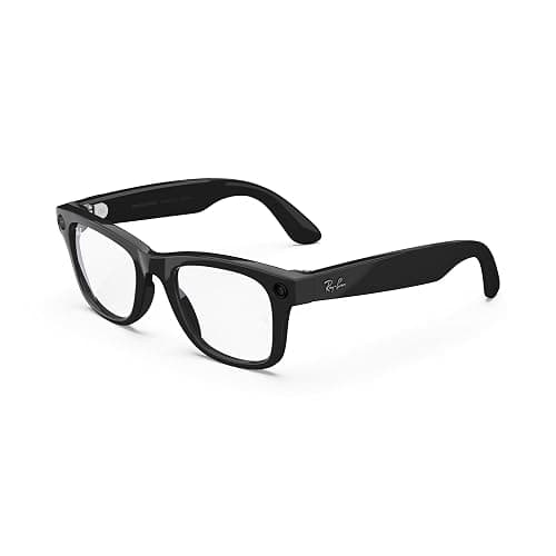 Ray-Ban Meta (Gen 1), Wayfarer, Shiny Black | Smart AI Glasses for Men, Women — 12 MP Ultra-Wide Camera, Open-Ear Speakers for Audio, Video Recording and Bluetooth — Clear Lenses — Wearable Technology - Image 1