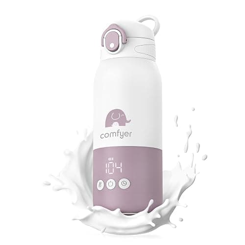 comfyer BW01 Portable Milk Warmer for Travel, Portable Bottle Warmer with Fast Heating & Long Battery Life, Instant Breast Milk, Formula or Water Warmer with 12 Ounces Big Capacity, Car, Airplane Journey - Image 1