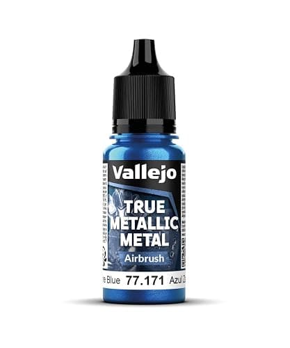 Vallejo - Sapphire Blue Airbrush | True Metallic Metal TMM | Acrylic Colors for Painting Metal Effects on Fantasy, Historical, and Wargaming Miniatures | 18 ml (0.6 fl.oz.) - Image 1
