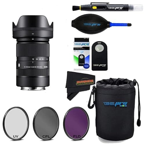 Sigma 18-50mm f2.8 DC DN Contemporary Lens for Canon RF with Sunshine Photo Accessories Bundle - 4 Years USA Manufacturer Warranty - Image 1