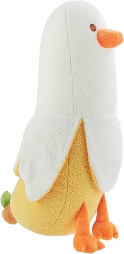 Banana Duck Plush Toy-12'' Weighted Duck Stuffed Animals, Elastic Duck Plush Stuffed Animals Banana Plushie Hugging Pillow, Throw Pillow, Body Pillow, Room Decoration Gift for Kids Girls Boys - Image 1