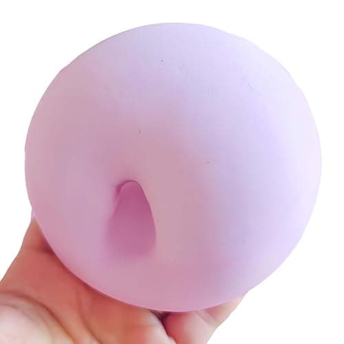 Bread Slow Rising Squishy Toy - Soft, Round, Dough Squeeze Fidget Toy for Stress Relief, Anxiety, and Sensory Play (Purple) - Image 1