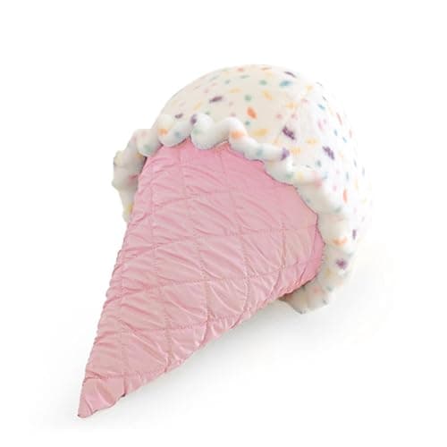 FEEZUSH Ice Cream Plush Pillow, Ice Cream Stuffed Plush, Food Plush Pillow, Home Decoration Gift for Kids Adults (Pink) - Image 1