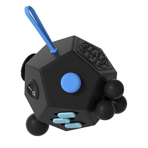 Fidget Dodecagon –12-Side Fidget Toys Cube Relieves Stress and Anxiety Anti Depression Travel Toy Christmas Stocking Stuffers Gifts for Children and Adults(A5 Black) - Image 1
