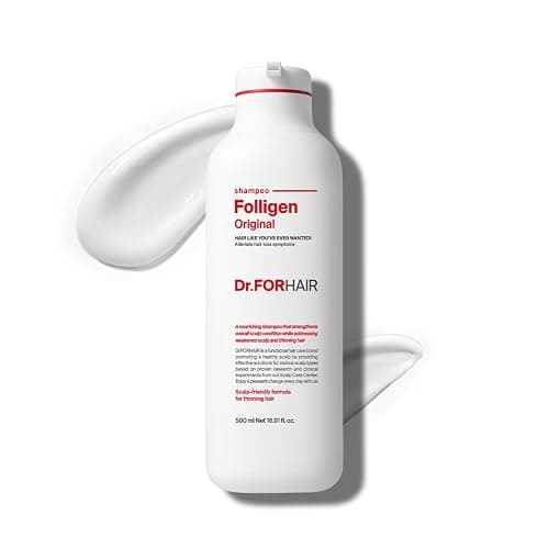 Dr.FORHAIR Folligen Shampoo | Korean Hair Care | Clarifying, Anti Dandruff, Scalp | For Hair Thickening & Fuller Looking, 16.91 fl oz - Image 1
