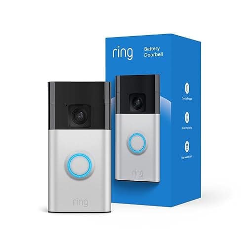 Ring Battery Doorbell (newest model), Home or business security with Head-to-Toe video, Live View with Two-Way Talk, and Motion Detection & Alerts, Satin Nickel - Image 1