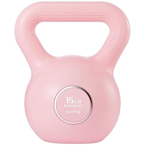 KHTO Kettlebells Fitness Exercise-Pink Strength Training Kettlebell Sets,Dumbbell Weights for Home Gym Equipment - Image 1