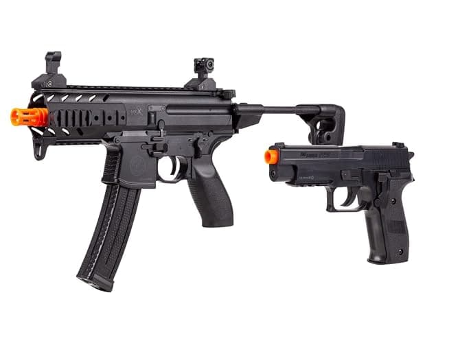 Sig Sauer SIG1 MPX Spring Operated Airsoft Rifle SIG1 MPX Airsoft Spring Rifle Kit with P226 Spring Pistol - Image 1